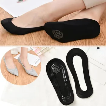1 Пара Невидимых носков-лодочек, Нескользящие Силиконовые Летние Тонкие носки, Подходящие для женских Носков на высоком каблуке