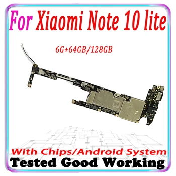 128 ГБ для материнской платы Xiaomi Mi Note 10 Lite Note10 Lite 128 ГБ полностью рабочей оригинальной материнской платы для Xiaomi Note 10 Lite Plate