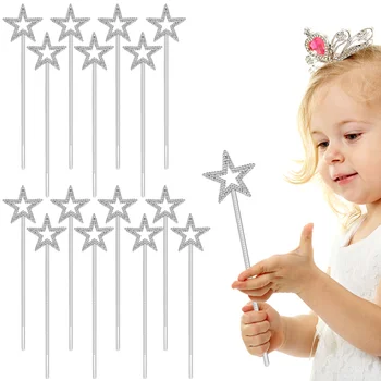 15 шт. Волшебные палочки принцессы, реквизит для девочек, пентаграмма, Ангел, пластиковые звездные палочки для детей