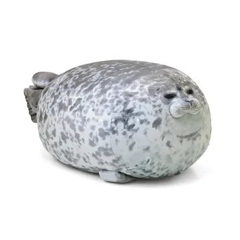 20 см Милая пухлая подушка Angry Blob Seal 3D Игрушка Новинка Морской лев Плюшевая игрушка Мягкая кукла Подарки на день рождения для детей