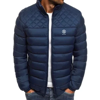 2023 BOGNER Высококачественная новая осенне-зимняя мужская теплая куртка со стоячим воротником, ветрозащитной и непромокаемой подкладкой из хлопка на молнии
