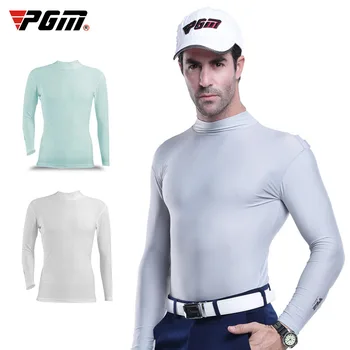 2023 Новые компрессионные мужские колготки из холодного ледяного шелка, Солнцезащитная рубашка с длинными рукавами, одежда для гольфа, нижнее белье, рубашки, одежда