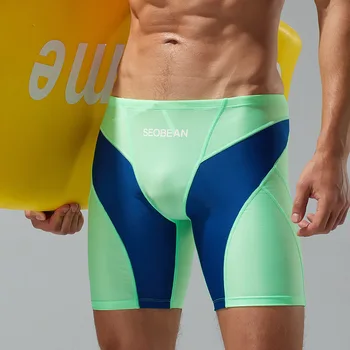 2023 Новые летние мужские многоцветные плавательные штаны Seobean, пляжные плавательные штаны с тремя элементами из горячих источников