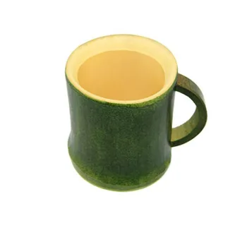 2023 Новый 30-штучный Маленький Зеленый Бамбуковый Стаканчик для воды Подарок для путешествий Чашка натурального чая ручной работы для завтрака Пиво Молочный напиток Чашка чая