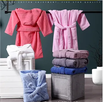 2023 Осеннее Новое полотенце из 100% хлопка, Кимоно, Банные халаты, Комфортное Детское полотенце, Халат, Халат для мальчиков и девочек, Однотонный халат для мальчиков и девочек