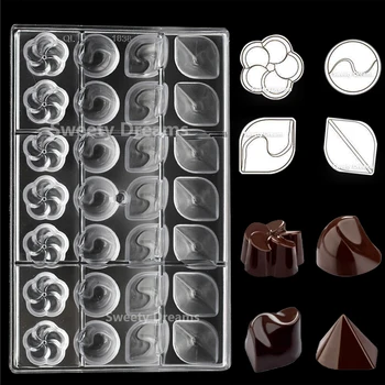 3D Формы для шоколада, Многотипные Формы для конфет, желе из поликарбоната, Кухонные Формы для выпечки, Кондитерские инструменты