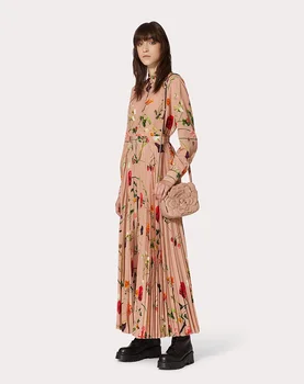 Arlenesain 2023 новое изготовленное на заказ длинное женское платье из натурального высококачественного шелка с красивыми цветами бежевого цвета