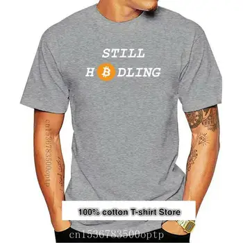 Camiseta de Bitcoin para hombre, camisa de manga corta con cuello redondo, descuento, 100% algodón, gris