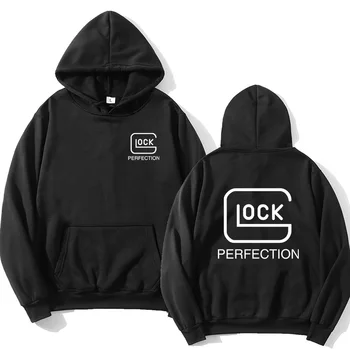 Glock Perfection Shooting С капюшоном и длинным рукавом в стиле хип-хоп 2023 Мужская хип-хоп толстовка на шнурке Повседневная толстовка Одежда