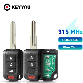 KEYYOU 3/4 Кнопки Smart Remote Брелок OUCJ166N 315 МГц ID46 Чип Для Mitsubishi Outlander Sport 2016 2017 2018 2019 Lancer