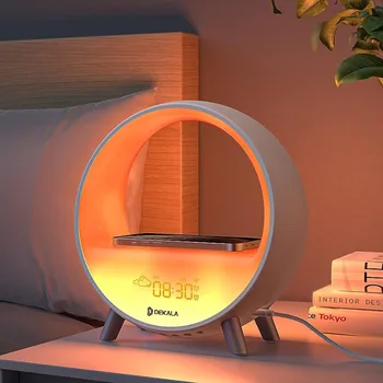 XMSJ Будильник Sunrise, Звуковая Машина С Белым Шумом Smart Ambient Lamp Приложение Для Постепенного Восхода Солнца и Управления Обновленным Smart