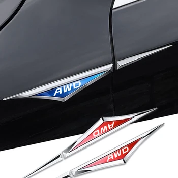 Автомобильные аксессуары 2 шт./компл. для Volvo awd Металлическая наклейка на крыло автомобиля Внешние Декоративные наклейки Модификация Эмблемы автомобиля