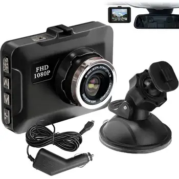 Видеорегистратор для вождения FHD 1080P Cam Запись автомобильной платы Cam с присоской Карта памяти 32 ГБ Режим ночного видения
