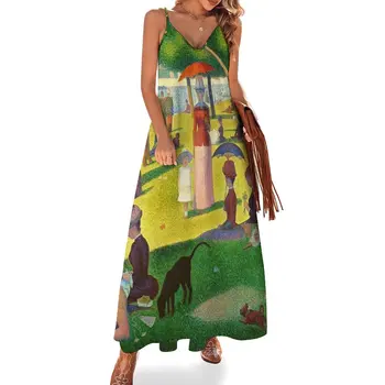 Воскресный день на острове Ла-Гран-Жатт - платье без рукавов от Georges Seurat, летнее женское вечернее платье