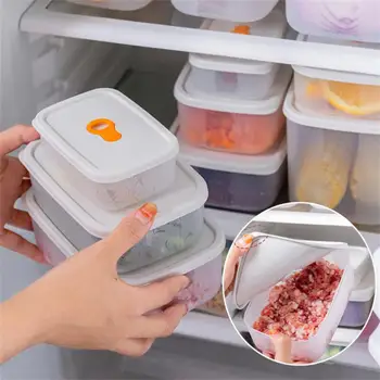 Герметичный контейнер в холодильнике, Набор коробок для хранения свежих продуктов, Коробка для гарнира, Разогрев в микроволновой печи замороженного мяса, Специальный органайзер