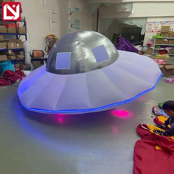 Гигантский надувной светящийся НЛО, надувной космический корабль пришельцев с изменяющимся цветом, светодиодная подсветка, Летающая тарелка, воздушный шар, реклама мероприятий