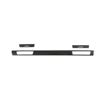 Декоративные планки-подстаканники для приборной панели, наклейки для автомобильных аксессуаров 3 серии E90 2005-2012, углеродное волокно ABS