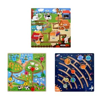 Деревянные игрушки-лабиринты Fine Motor Planet Игрушка-головоломка для мальчиков и девочек дошкольного возраста