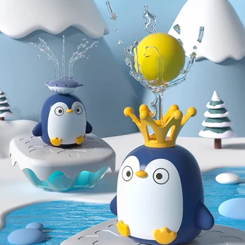 Детские игрушки для игры с водой, детская ванночка с электрическим распылителем воды, Пингвин в детской ванной, игрушки для плавания в воде, животные