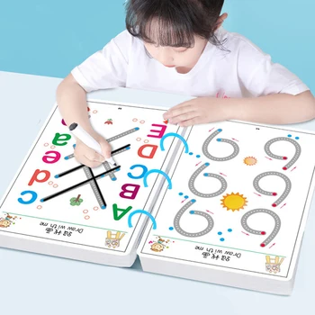 Детские обучающие игрушки по математике, обучение управлению ручкой, Подбор цвета, формы, рисунка, Игровой набор для обучения малышей, Развивающая игрушка