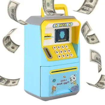 Детский банкомат Банк Игрушка для малышей Банк монет Интеллектуальная банковская игрушка для защиты паролем Имитация распознавания лиц Секретная записка