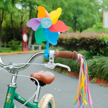 Детский Велосипед, Ветряная Мельница, Мультяшный Красочный Трехколесный велосипед, самокат с кисточками, Декоративные Аксессуары для мальчиков, Велосипед для девочек