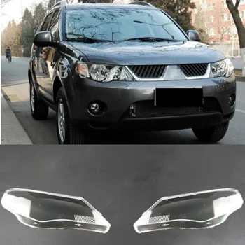 Для Mitsubishi Outlander EX 2007 2008 2009 Крышка фары автомобиля, стеклянная линза фары, крышка корпуса авто, Прозрачные колпачки абажуров