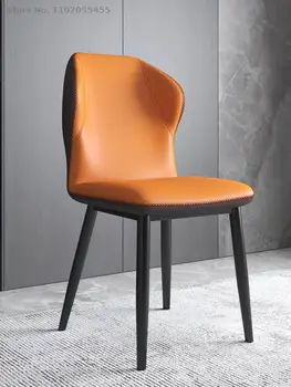 Домашний обеденный стул Стул с тканевой спинкой по скандинавской технологии Современный Простой Легкий Роскошный Чистый Красный стул для макияжа Согласование смысла дизайна