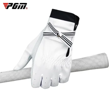 Женские перчатки PGM, Дышащая эластичная защита запястья, Мягкие спортивные перчатки для гольфа из овчины, женские противоскользящие тренировочные варежки, 1 пара