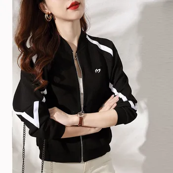 Женское пальто для гольфа, бейсбольная форма, Весенне-осенняя свободная повседневная куртка для гольфа с длинными рукавами, женский модный кардиган в корейском стиле