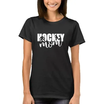 Забавная летняя футболка с буквенным принтом хоккейной мамы из мультфильма, женский забавный подарок на день Матери, футболка с коротким рукавом, топы для женщин