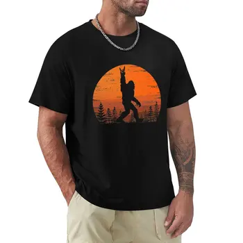 Забавная ретро-футболка в стиле рок-н-ролла Bigfoot, футболка для дня рождения Forest Sasquatch, футболки для мальчиков, футболки на заказ, спортивные рубашки, мужские