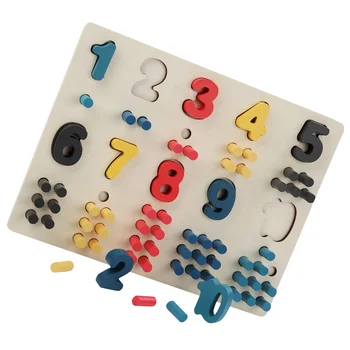 Игрушка для подбора чисел, детская Вычислительная игрушка, деревянные пазлы для изучения математики, детский обучающий инструмент, познавательные игрушки