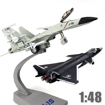 Игрушки-Самолеты Из Сплава 1:48 Военной Серии High Simulation Metal J-20 J-15 Истребитель Коллекционный Подарок Мальчику Готовые Украшения