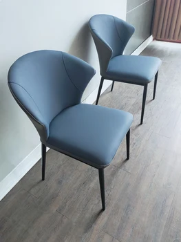 Итальянский минималистичный обеденный стул Nordic Home Современный минималистичный кофейный стул для ресторана, туалетный столик для гостиничного стола из микрофибры