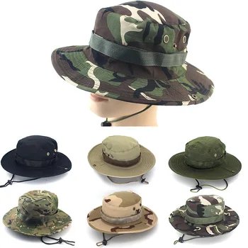 Камуфляжная тактическая кепка шляпа военный армия камуфляж шапки для мужчин открытый спортивные солнцезащитные ведро шапка рыбалка туризм охота шляпы 60 см