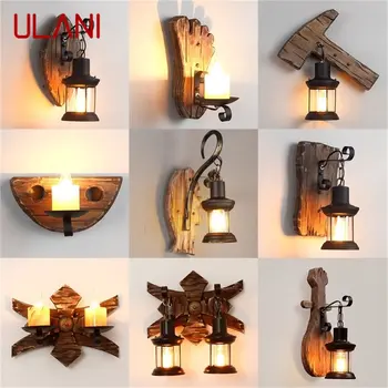 Классические настенные светильники ULANI в стиле ретро, бра в стиле лофт, светодиодные лампы, светильники для украшения домашнего бара, кафе.