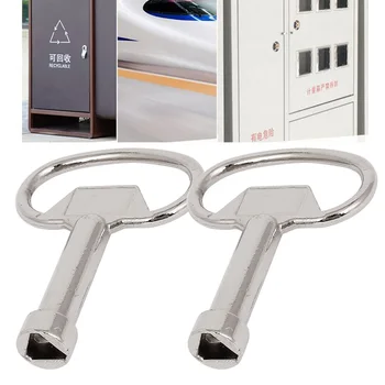 Ключ От счетчика коммунальных услуг Треугольный замок из нержавеющей стали для газовой электрической коробки, шкафа, шкафчика, треугольника, бытовой техники