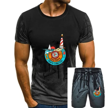 Коллекция Beach Lighthouse Southern Charm На меловой мятной футболке с коротким рукавом, популярная футболка без бирки