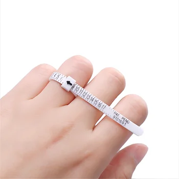 Кольцевой калибровщик Измерьте палец катушки Инструмент для определения размера кольца Инструменты для измерения размера кольца в США