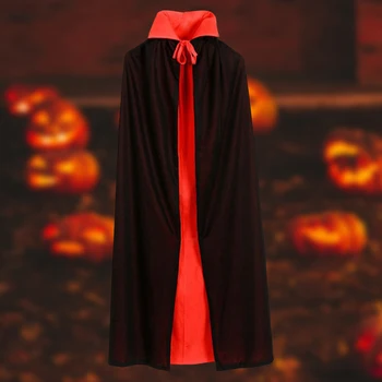 Косплей Костюм на Хэллоуин с длинным капюшоном Унисекс Одежда Ведьма Мрачный Жнец Средневековое платье для вечеринки для детей и взрослых