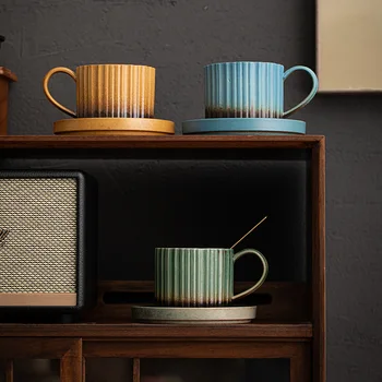 Кофейные чашки из грубой керамики в японском стиле, ретро-керамические чашки, креативные кружки, высококачественные чашки для завтрака.