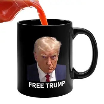 Кружка Trump Mugshot, Керамическая Кофейная кружка Trump Mugshot, Чайная чашка, Подарочные кружки для сторонников Трампа, Устойчивая к Выцветанию Кружка для любителей кофе