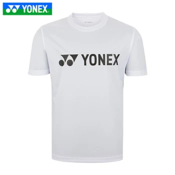 Летняя теннисная футболка YONEX для игры в бадминтон, футболка с коротким рукавом, одежда, быстросохнущая спортивная майка, топ 115233, мужские женские поло