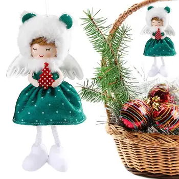 Милый Рождественский Ангелочек, Подвесные Ангелочки, Украшения для Рождественской елки ручной работы, Праздничный ангел с крыльями