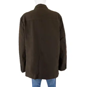 Мужская куртка, универсальное мужское весенне-осеннее пальто с лацканами, множеством карманов, однобортный дизайн, однотонная мужская куртка