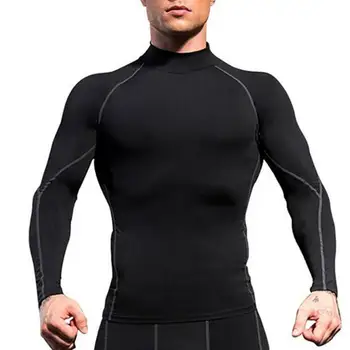 Мужской тренировочный топ с длинным рукавом, модные мужские компрессионные топы, быстросохнущая минималистичная спортивная одежда для занятий спортом, фитнес для мужчин
