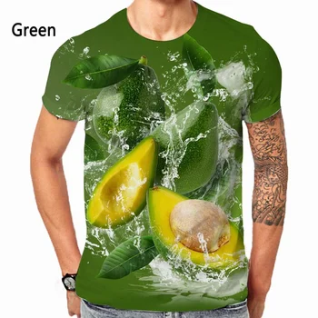 Новая модная мужская и женская повседневная футболка с 3D-принтом фруктов 2023 года с коротким рукавом