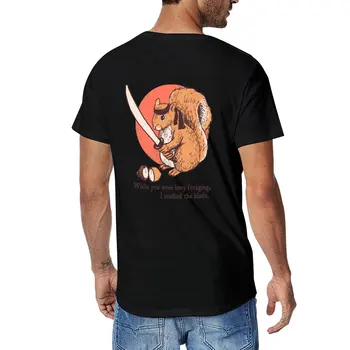 Новая футболка Squirrel Blade, однотонная футболка, футболки с графическим рисунком, черная футболка, спортивные рубашки, мужские футболки