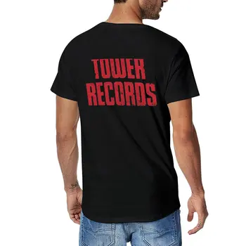 Новая футболка Tower Records, футболки с аниме, мужские забавные футболки